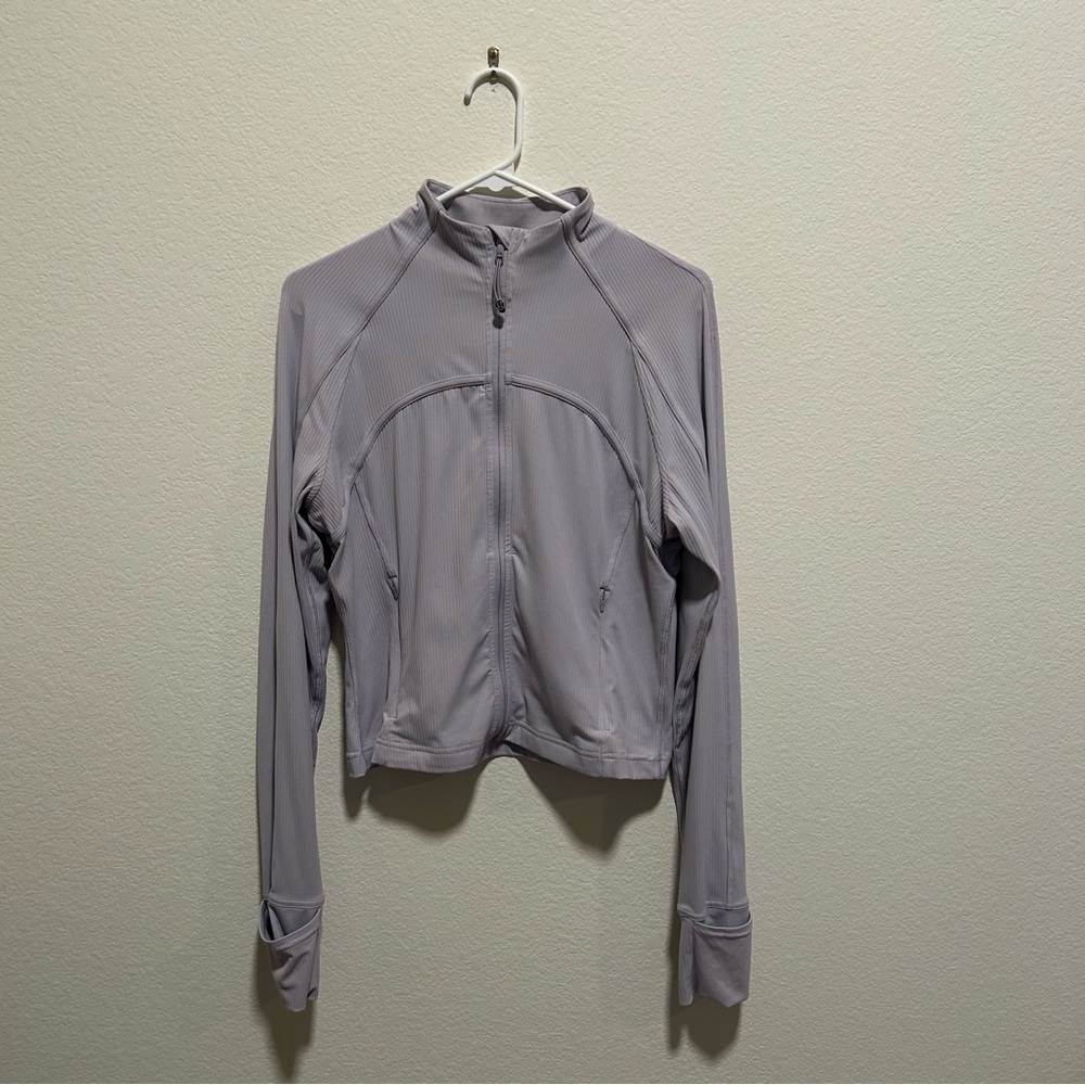 Lululemon Define Ribbed cropped Jacket Track Zip-Up Jacket - Dusty Dawn / Pink /